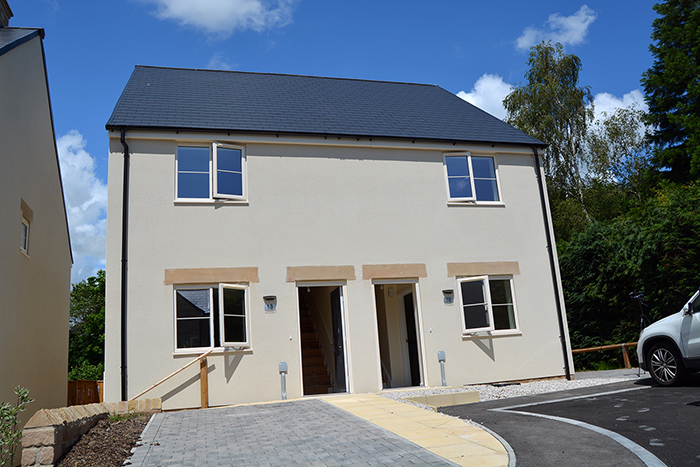 two of the new council homes in fern close 