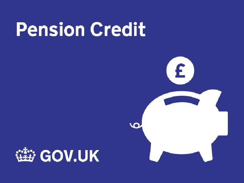 Pension credit icon with pig money box