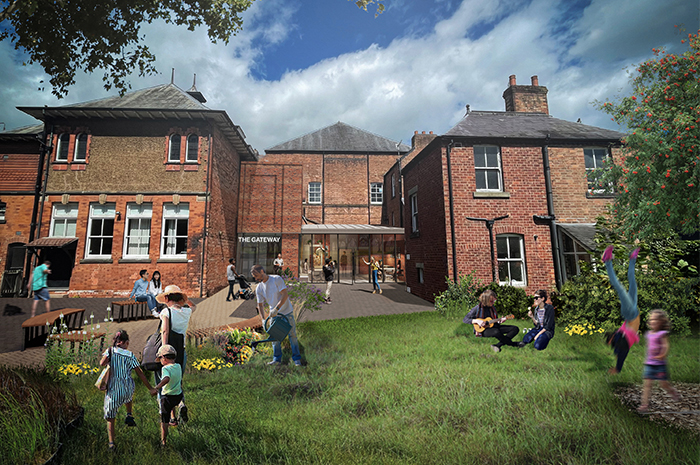 Artists impression of the redeveloped Link Community Hub and garden